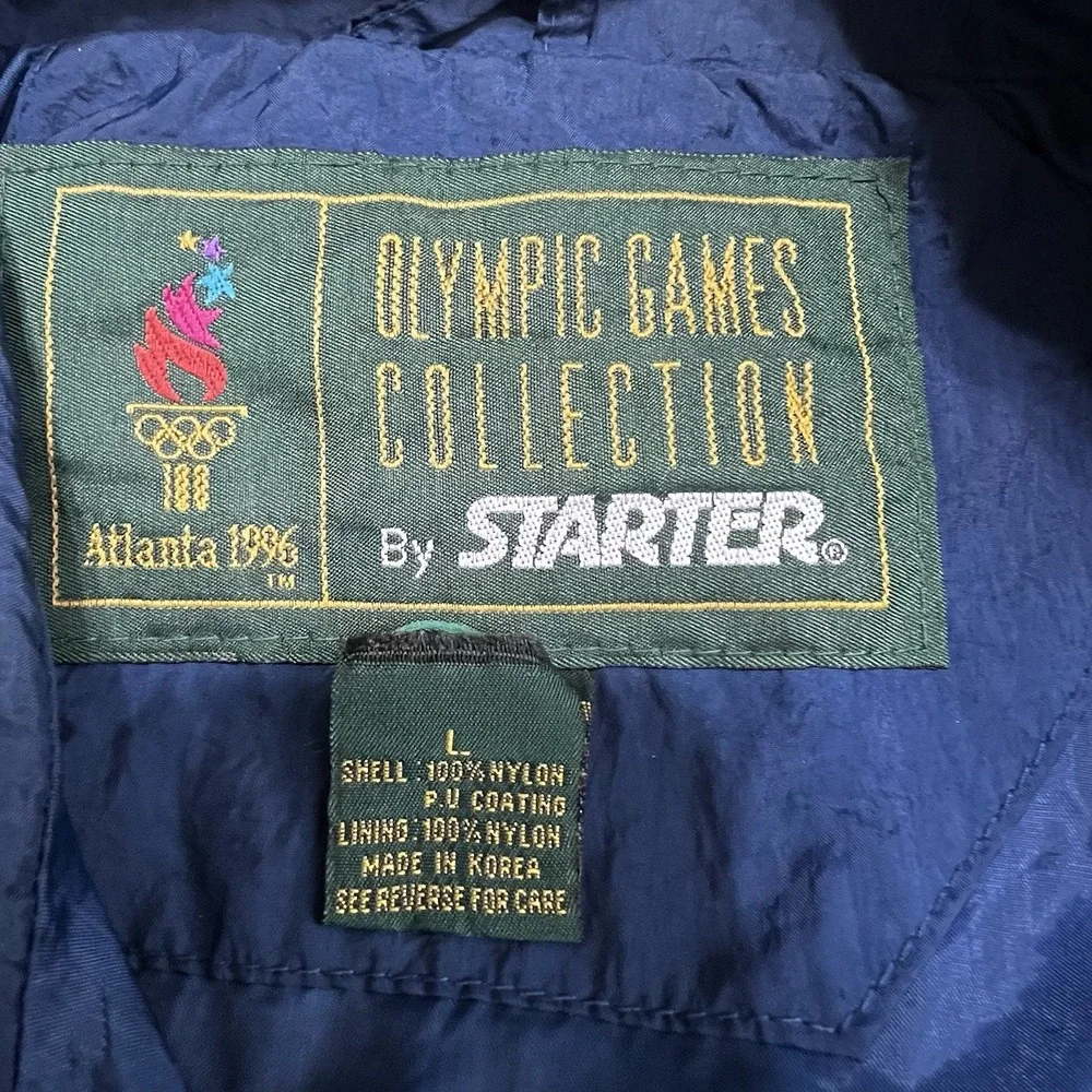 Vintage‎ 1996 Starter Men's XL Olympic Atlanta Summer Games Jacket Flag Patches